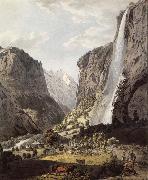 Franz Niklaus Konig The Fall of the Staubbach,dans the Vallee of Lauterbrunnen china oil painting artist
